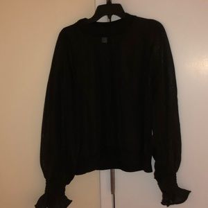 Sheer long sleeve shirt